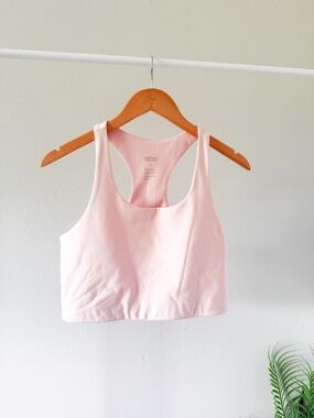 Girlfriend Collective Light Pink Racerback Crop Top Sports Size XL